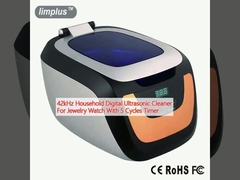 Limpieza ultrasónica digital de 42 kHz para el hogar para joyería Reloj con temporizador de 5 ciclos