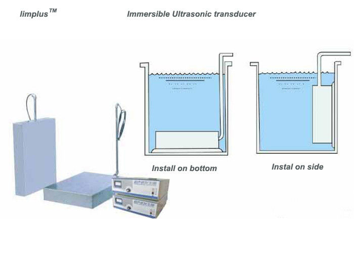 Caja ultrasónica sumergible sumergible desmontable del transductor de Limplus con el tubo del Teflon 28kHz