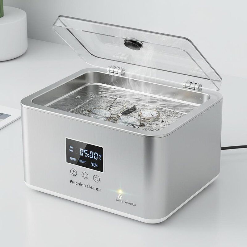 Limpiador ultrasónico de sobremesa con protección de seguridad y tanque de acero inoxidable para la limpieza de equipos de precisión